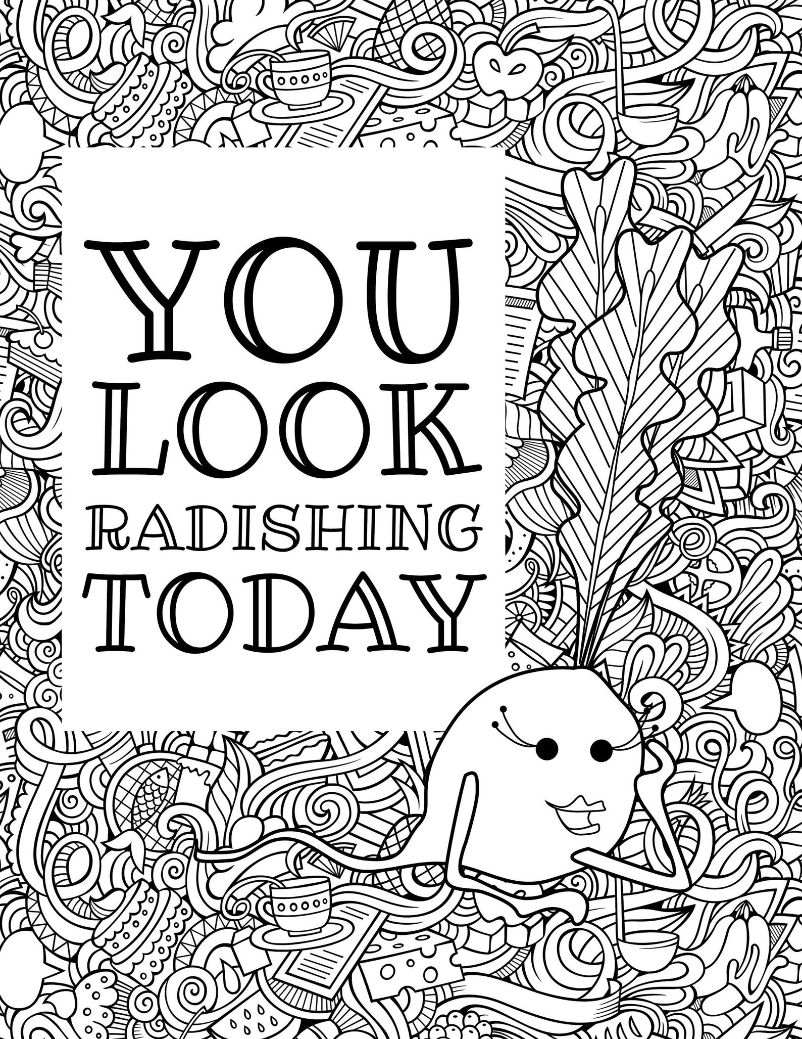 Eat Color Love A Food Pun Coloring Book - Etsy