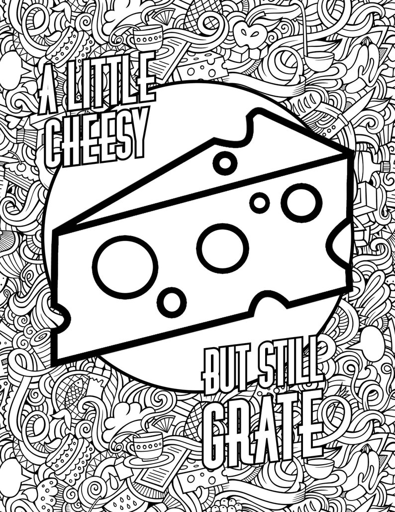 Eat Color Love A Food Pun Coloring Book | Etsy