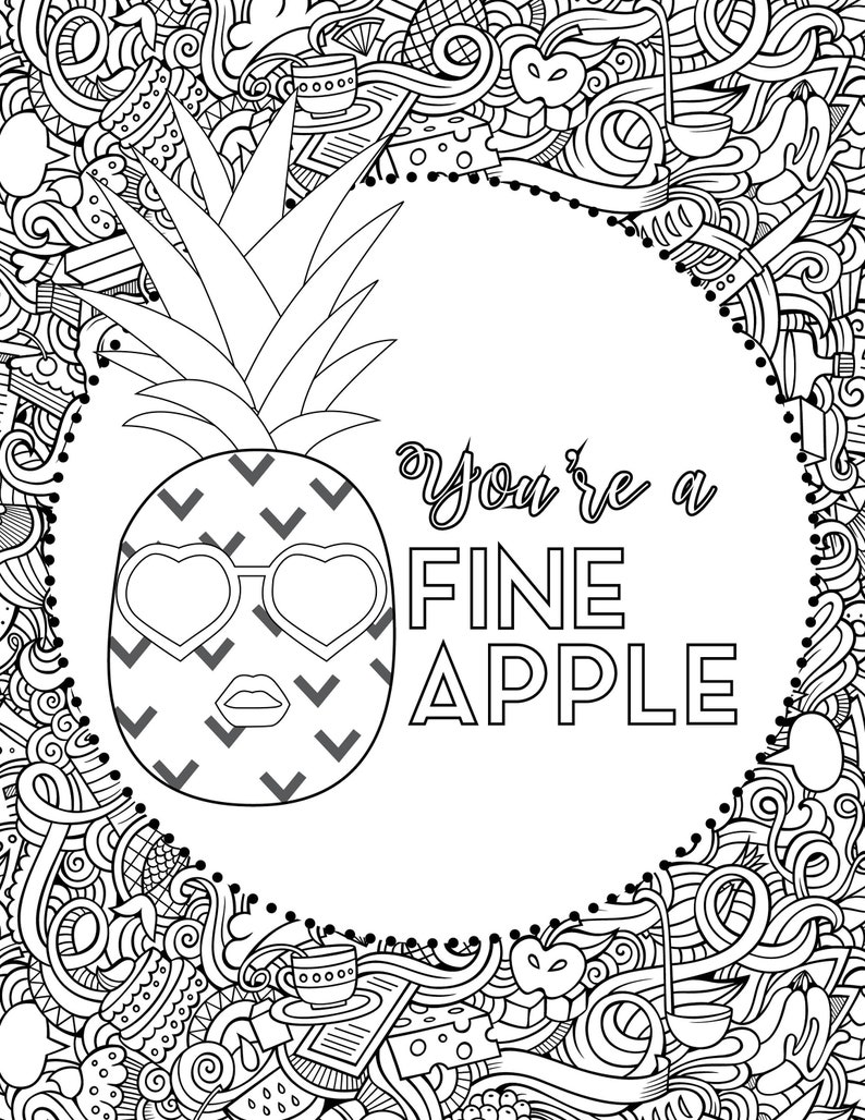 Eat Color Love A Food Pun Coloring Book | Etsy