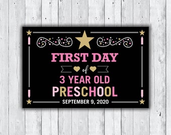 First Day of Kindergarten Sign - First Day of School Sign - 1st Day of Kindergarten - Photo Prop 1st Day of School Sign 11x17