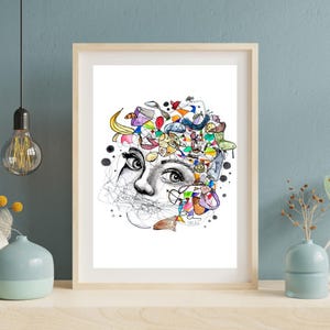 Neurodivergent Watercolor Art Print: Autism, ADHD Awareness