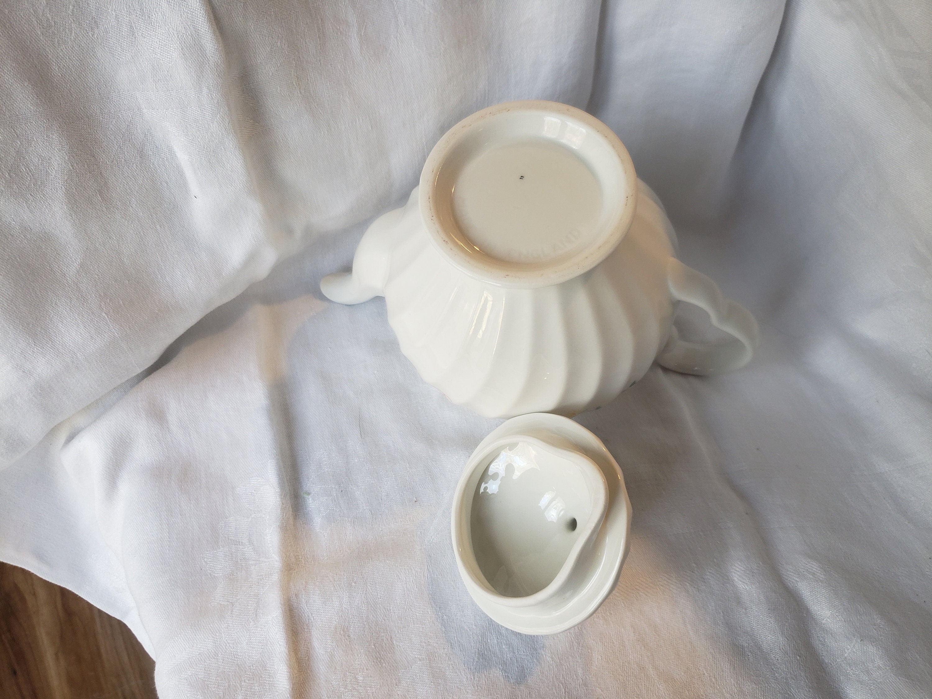 Vintage Johnson Bros summer Chintz Footed Teapot Etsy