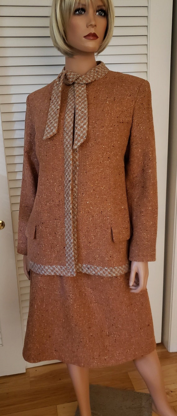 Vintage 1950-1960 Neilli Mulcahy rust and gray tw… - image 1