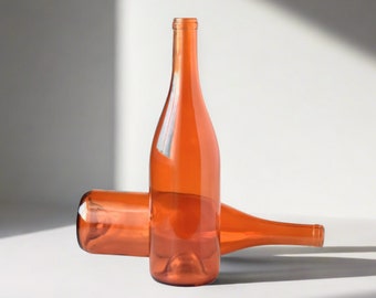 Orange Wine Bottles Decorative Glass Orange Bottles for Crafts Garden Decor Centerpieces Bottle Trees Fall Wedding Decorations Yard Art
