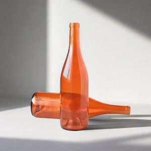 Wine Bottle Empty Orange Wine Bottle Crafts Wine Bottle Decoration Wine Bottle Wedding Centerpiece Bottle Tree image 1