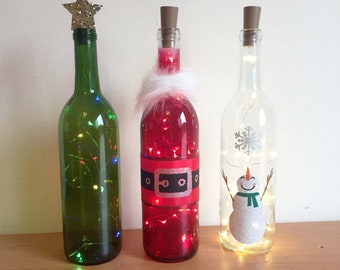 holiday wine bottle decorations with lights santa snowman christmas tree wine bottle decor wine bottle crafts holiday decorations - Christmas Bottle Decorations holiday wine bottle decorations with lights santa snowman christmas tree wine bottle decor wine bottle crafts holiday decorations - Christmas Bottle Decorations
