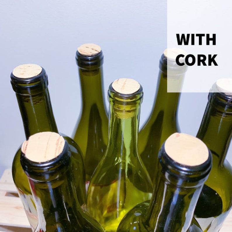 Empty Wine Bottles Without Labels With or Without Cork or Etsy