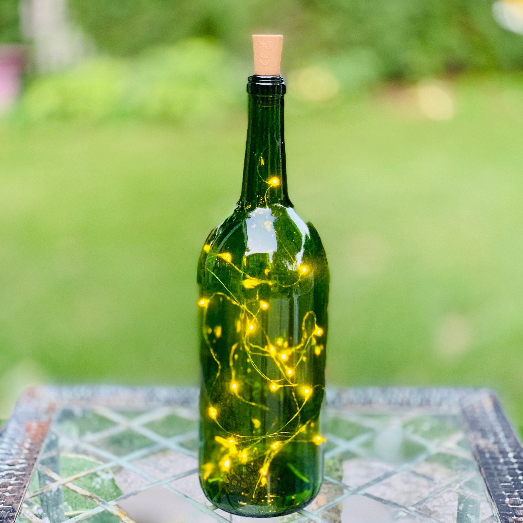 HTAIGUO Lot de 10 20 lumières de bouteille de vin LED avec liège