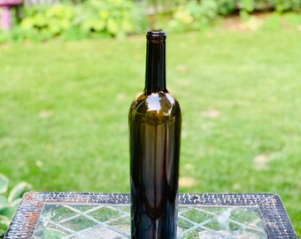 Empty Wine Bottle Fancy Brown, Tall Brown Wine Bottle Crafts and Decor, Wine Bottle Table, Wedding Centerpiece or Bottle Tree