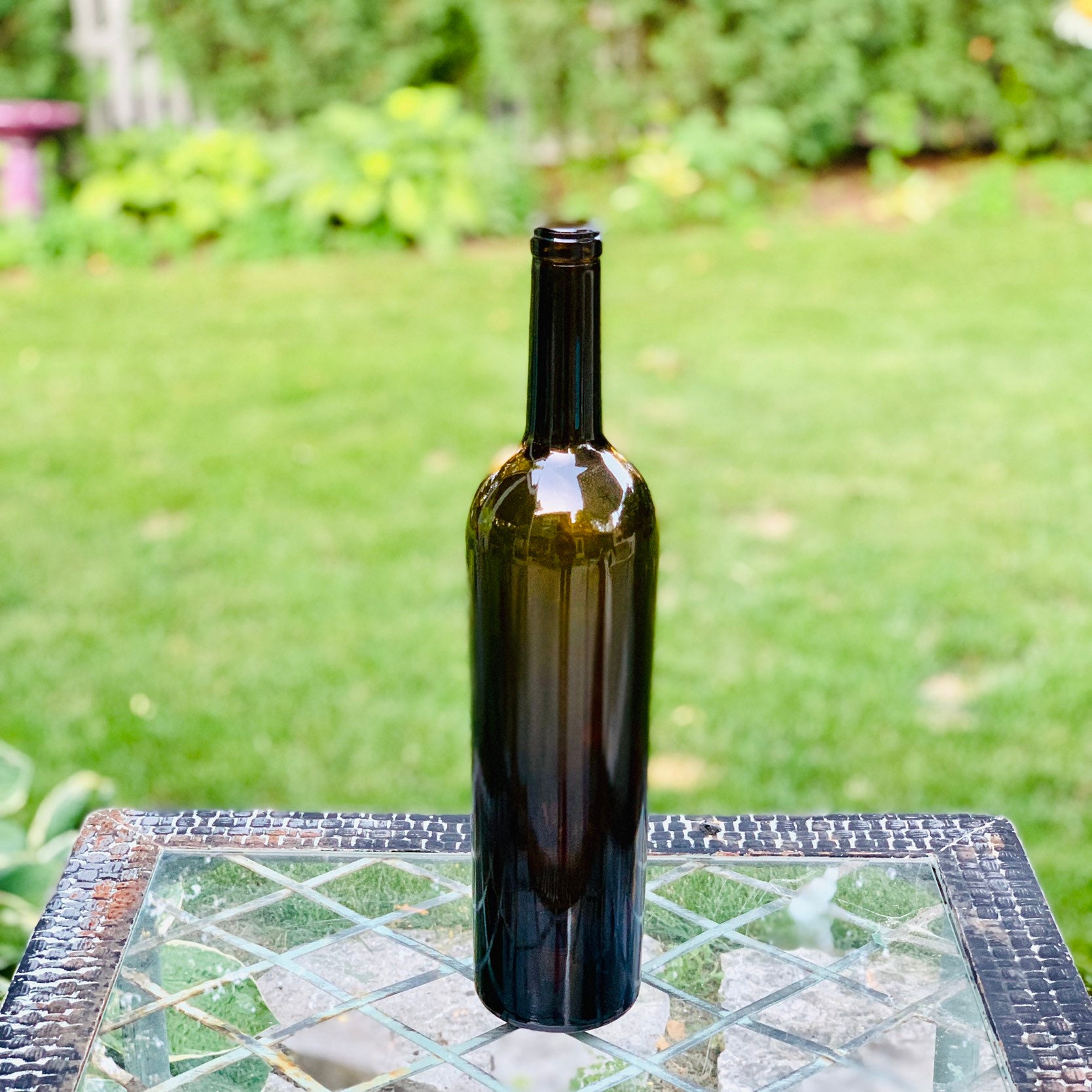 Empty Wine Bottle Fancy Brown Tall Brown Wine Bottle Crafts Etsy
