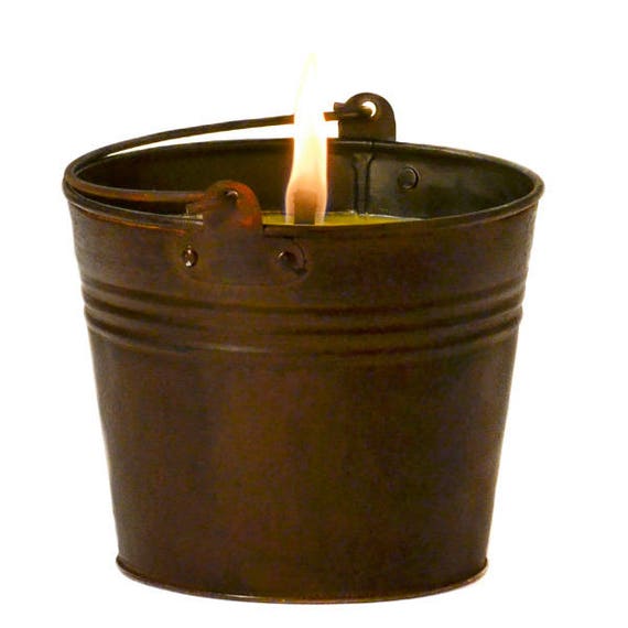 Outdoor Citronella Bucket Candle with Handle 22 oz Dark Etsy
