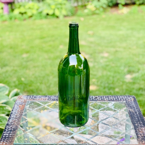 Bouteille de vin Magnum vide verte, grande bouteille de vin verte
