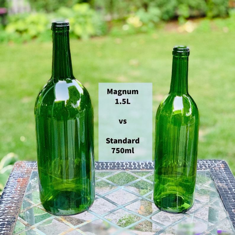 Empty Magnum Wine Bottle Green Large Wine Bottle Green Wine Etsy