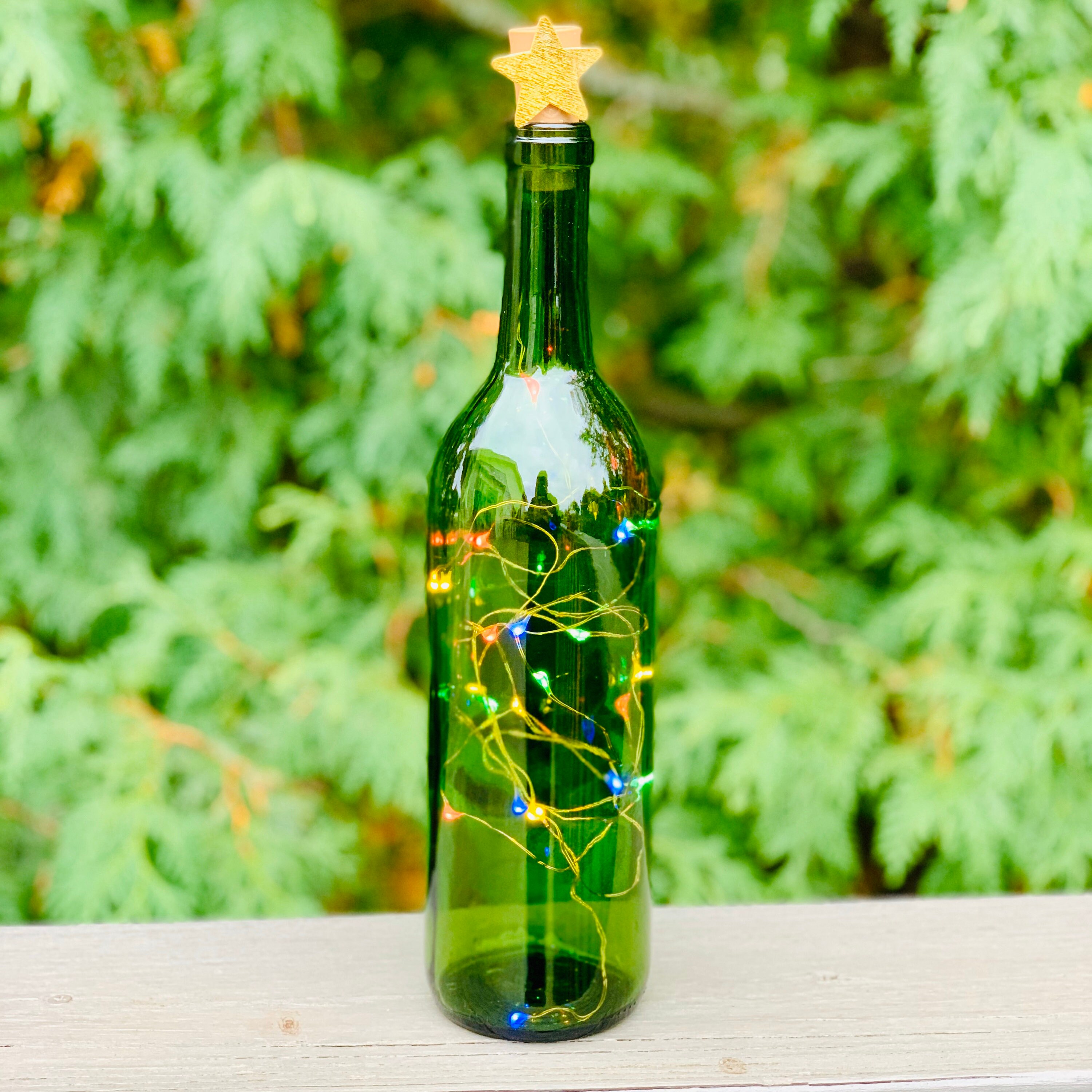 Holiday Wine Bottle Decorations With Lights Santa Snowman Etsy UK