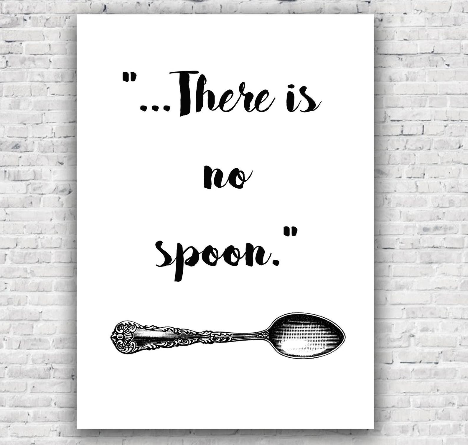 The Matrix Quote There is No Spoon Inspirational Quote Etsy Australia