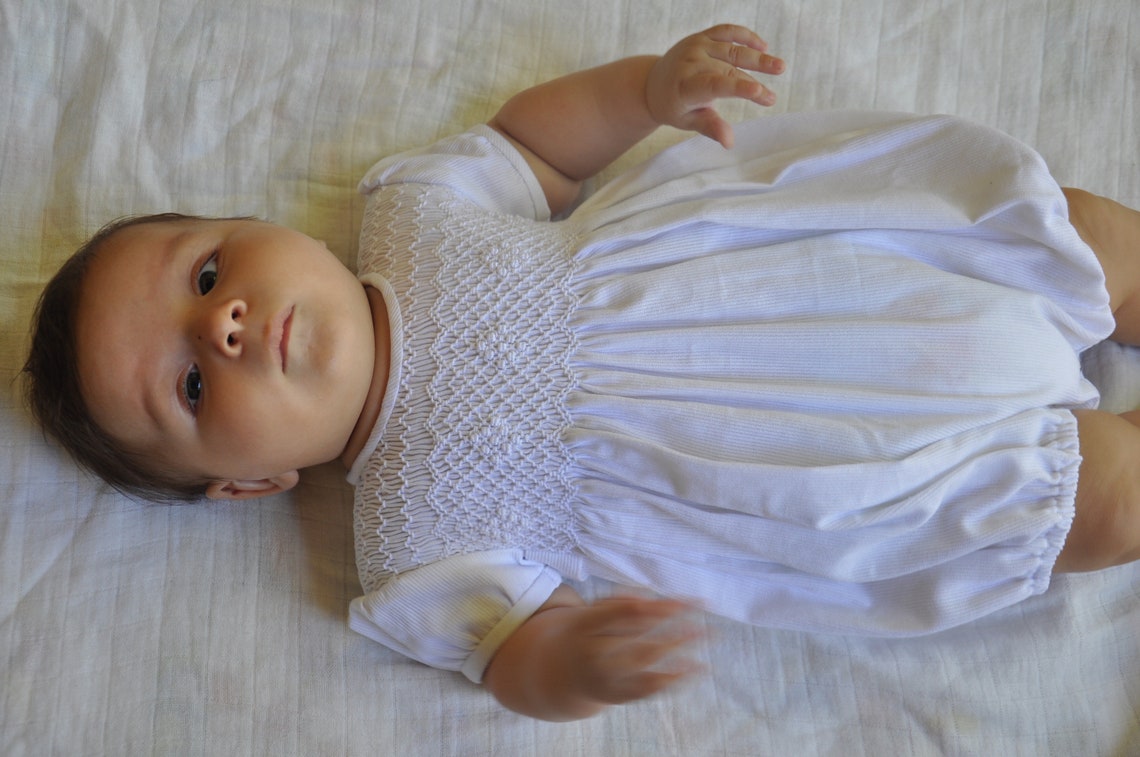 Baby Boy Bubble Romper Hand Smocked. Etsy