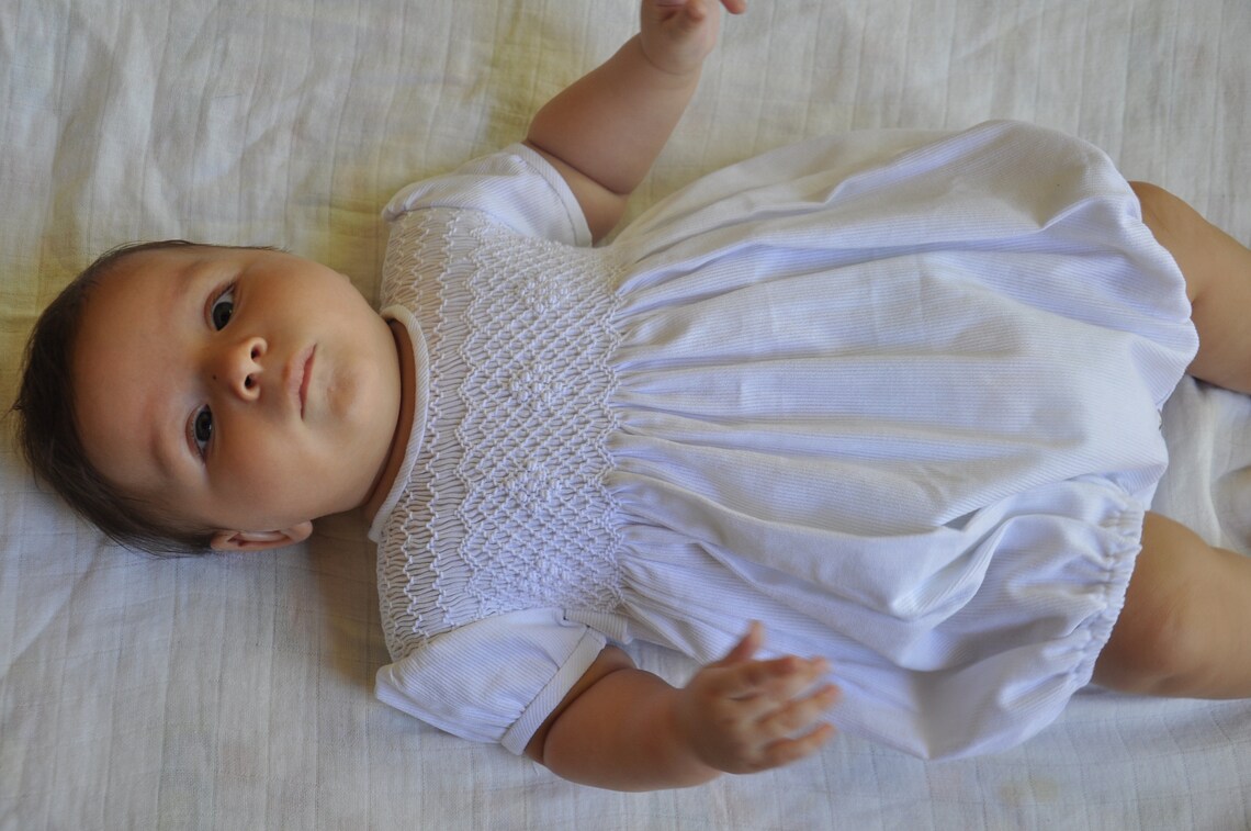 Baby Boy Bubble Romper Hand Smocked. Etsy