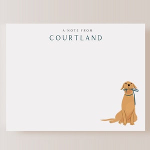 Labrador Retriever Dog Stationery Notecards, Pet Stationery, Personalized Dog Notecards, Pet Dog Notecard, Dog Stationery, Golden Retriever