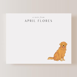 Golden Retriever Dog Stationery, Personalized Dog Stationery, Pet Stationery, Dog Notecards, Pet Dog Notecard, Dog Stationery, Dog Note Card