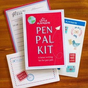 Kids Pen Pal Writing Kit, Letter Writing Stationery Set with Stickers