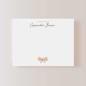 Juego de papelería personalizado, papelería infantil, papelería para niños, tarjetas con mariposas, papelería con mariposas, tarjetas con mariposas
