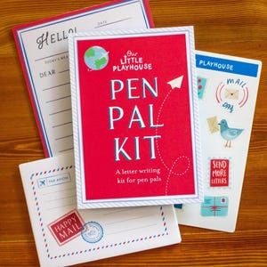 Kids Pen Pal Writing Kit, Letter Writing Stationery Set with Stickers