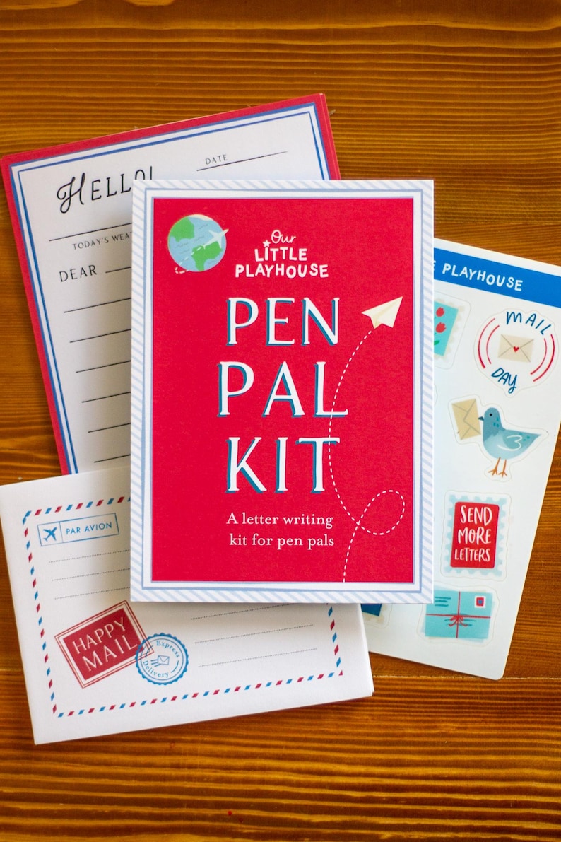 Kids Pen Pal Writing Kit, Letter Writing Stationery Set with Stickers image 1