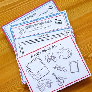 Kids Pen Pal Writing Kit, Letter Writing Stationery Set with Stickers image 5