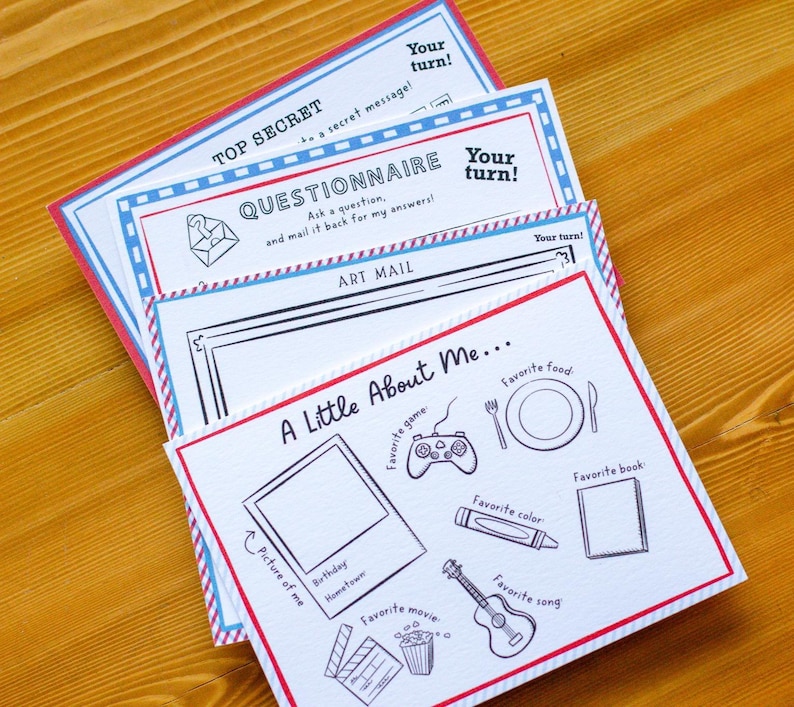 Kids Pen Pal Writing Kit, Letter Writing Stationery Set with Stickers image 5