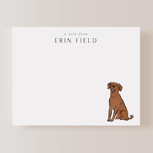 Brown Lab Dog Stationery Set, Personalized Dog Stationery, Pet Stationery, Dog Notecards, Pet Dog Notecard, Dog Stationery, Dog Note Card