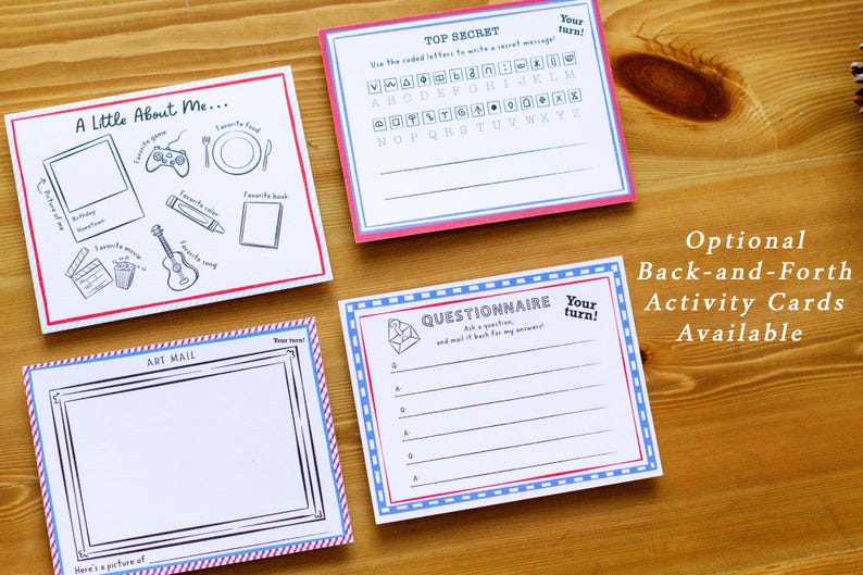 Kids Pen Pal Writing Kit, Letter Writing Stationery Set with Stickers image 4