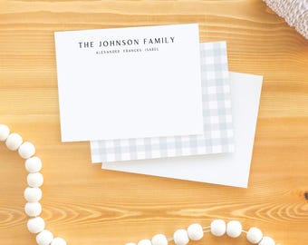 Personalisiertes Familien Briefpapier Set, benutzerdefinierte Familien Karte, Housewarming Geschenk