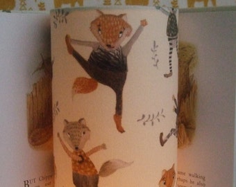 NEW Fox Trot - Handmade Children's Tall Night Light.