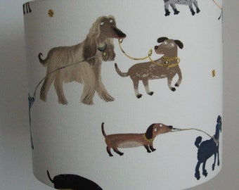 Walkies - Handmade Children's  Lampshade 30cm Drum