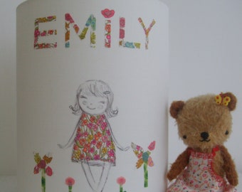 EVIE  Collection - LIBERTY  Personalised Name handmade Children's Lampshade