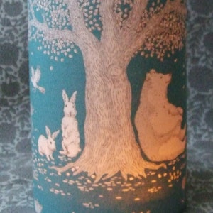 New Tilda Woodland Bear - Handmade Tall Children's  Night Light.