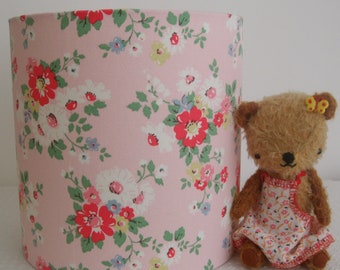 Cath Kidston  Pink  Floral - Handmade Children's table  Lampshade 20cm Drum