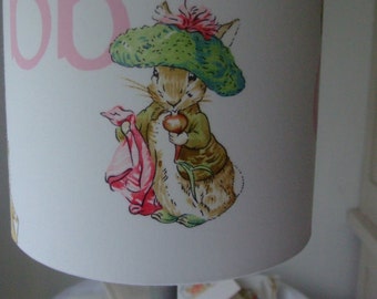 Beatrix Potter - Benjamin Bunny Handmade Nursery Lampshade 20cm Drum