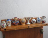 Vintage Japanese Miniature Vase Lot Imari Kwamodong Occupied