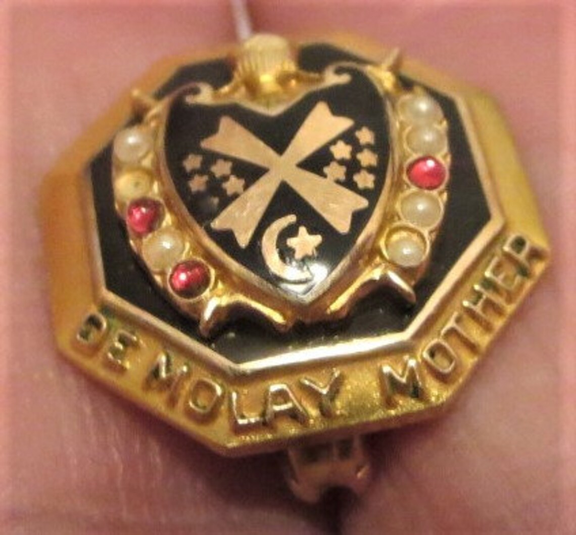 DEMOLAY MASONIC Advisor Mother Advisor 10K Gold Lapel Pin Lot Etsy