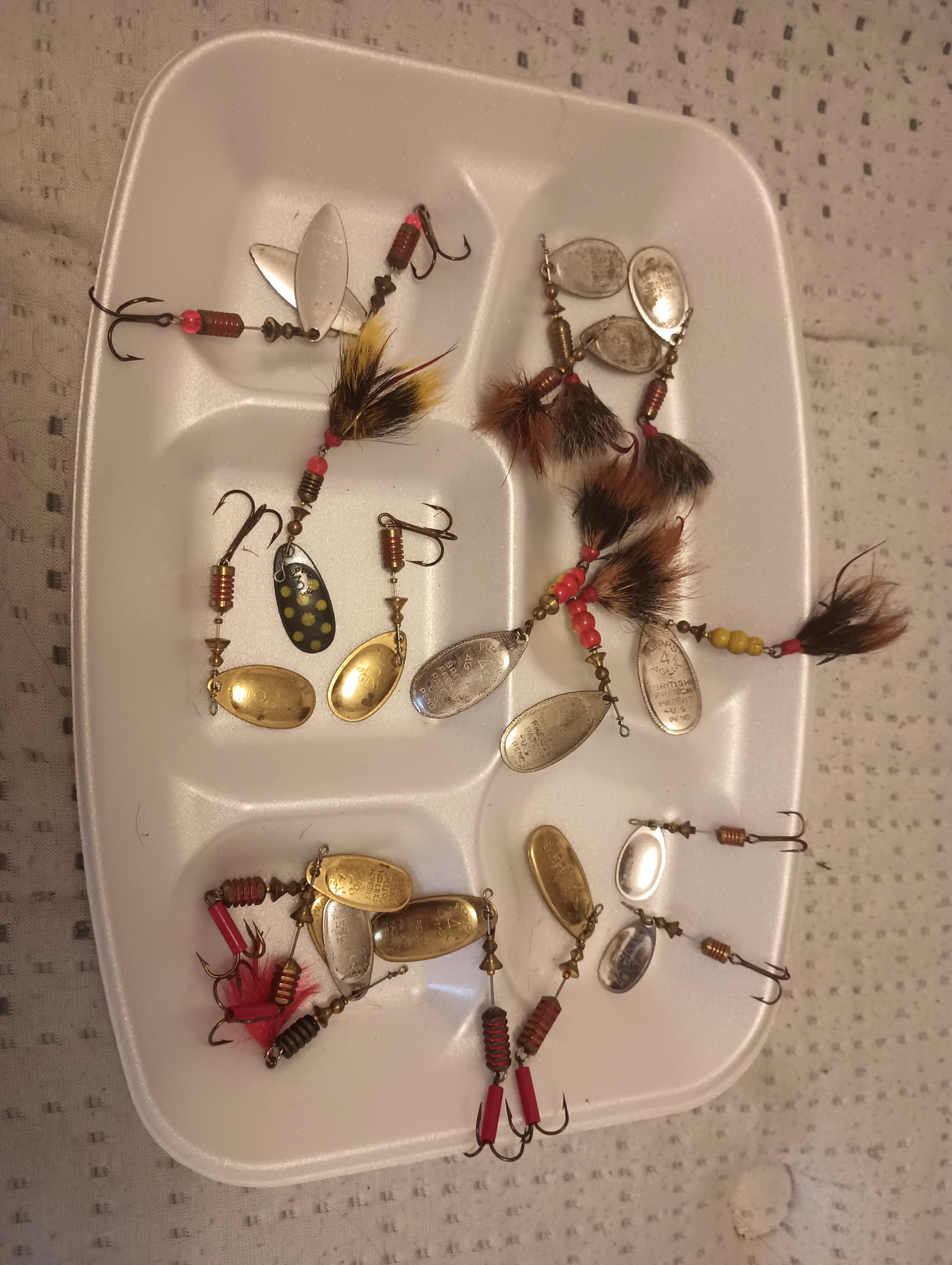 Vintage Large Lot Hand Tied Flies Mechanical Flies Trout Fishing River Fish  