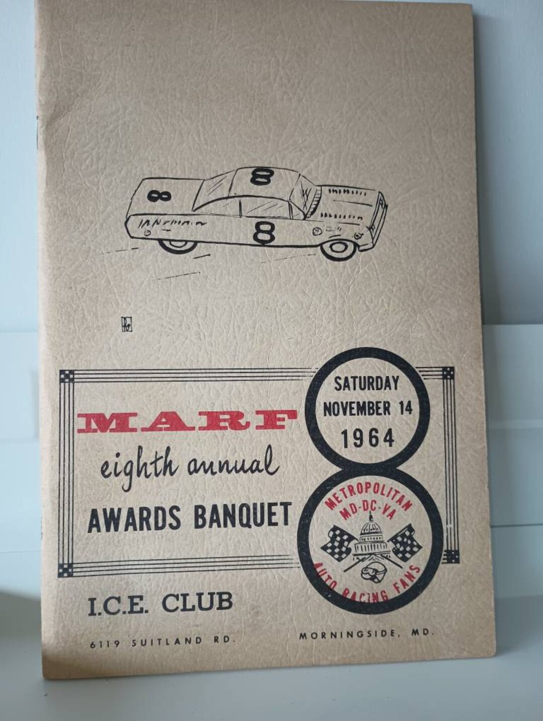 1964 Metropolitan Auto Racing Fans Club Banquet Vintage Racing Program