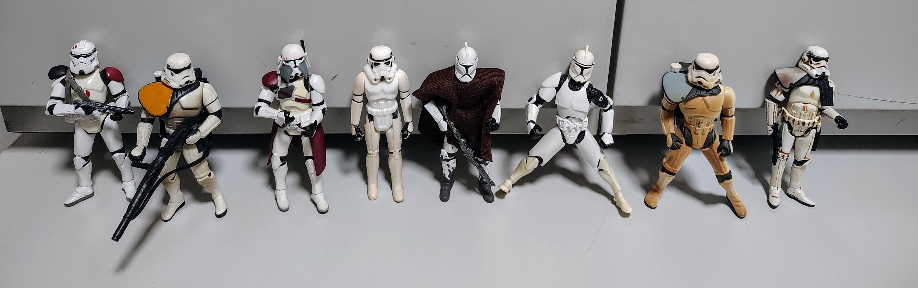 Star Wars Clone Trooper Sandtrooper Lot Of 8 Loose Figures As Found