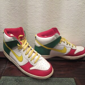 Nike Dunk High 6.0 Rasta Sneakers Shoes 