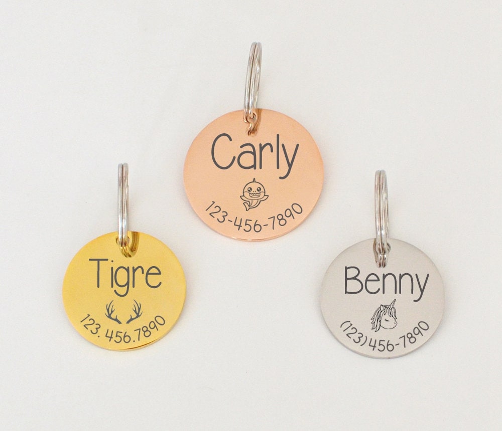 Dog Tag Personalized Pet Tag Custom Dog Tag Cat Tag Dog Collar Tag Ca…