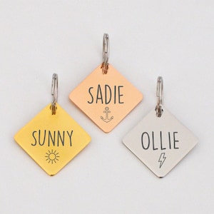 Personalized Dog Tag Pet Tag Cat Tag Custom Dog Tag Dog Name Tag Cat Collar Tag Cat ID Tag Dog ID Tag Dog Collar Diamond Tag