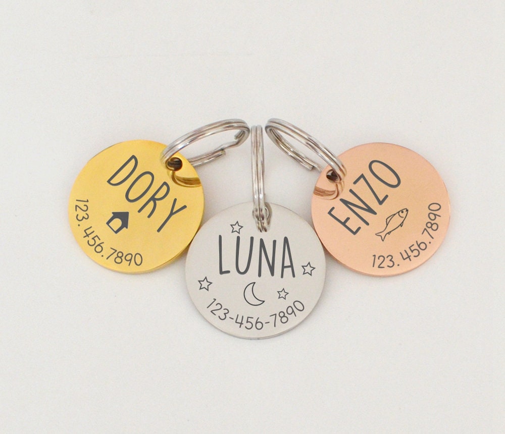 Dog Tag Cat Tag Personalized Pet Tag Custom Cat Collar Tag Cat ID Tag…