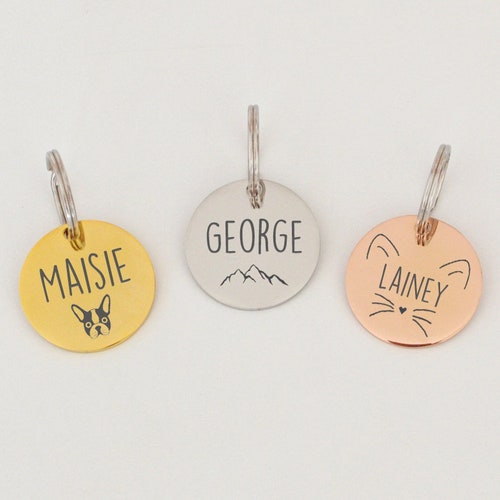 Custom Engraved Pet ID Tag – Personalized Dog Or Cat Tag, Aluminum, Easy To Read