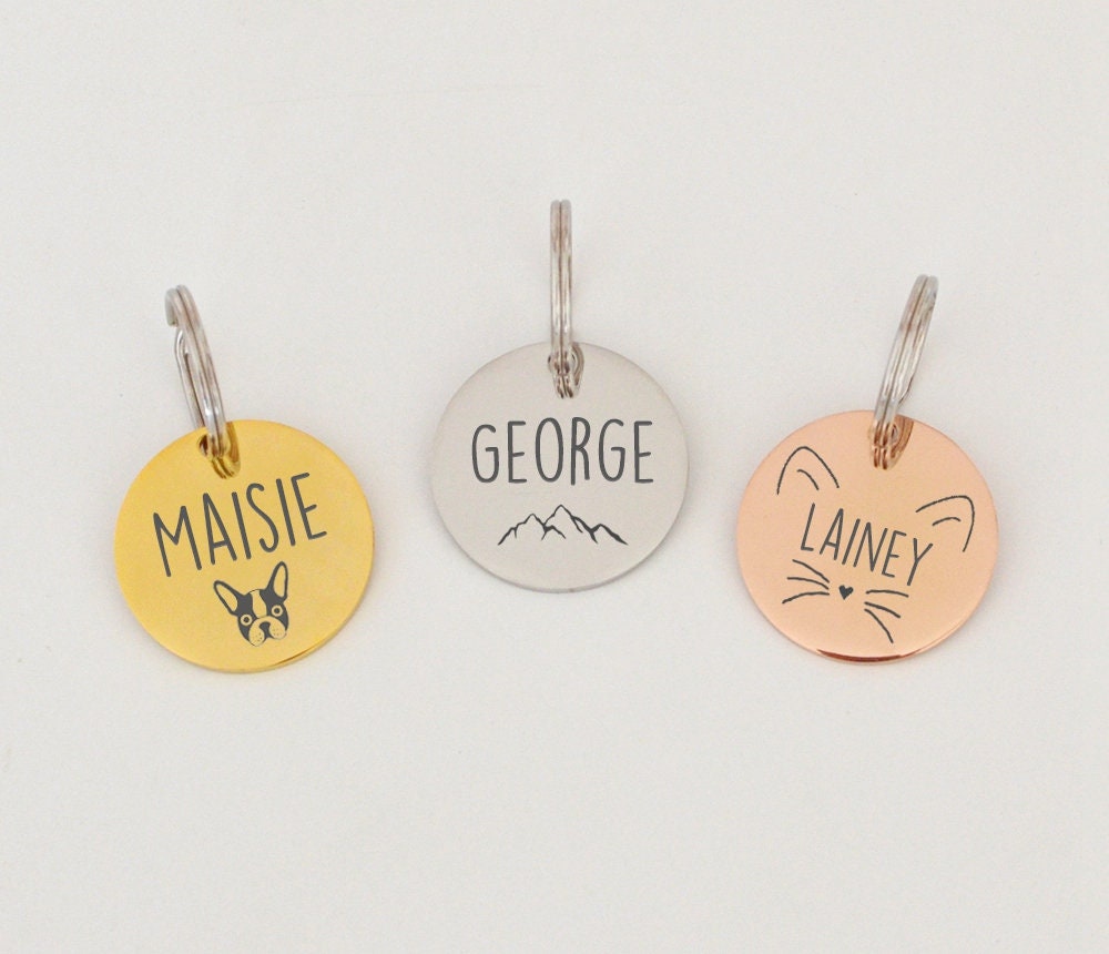 Personalized Pet Tag Custom Dog Name Tag Cat Tag Cat Collar Tag Cat I…