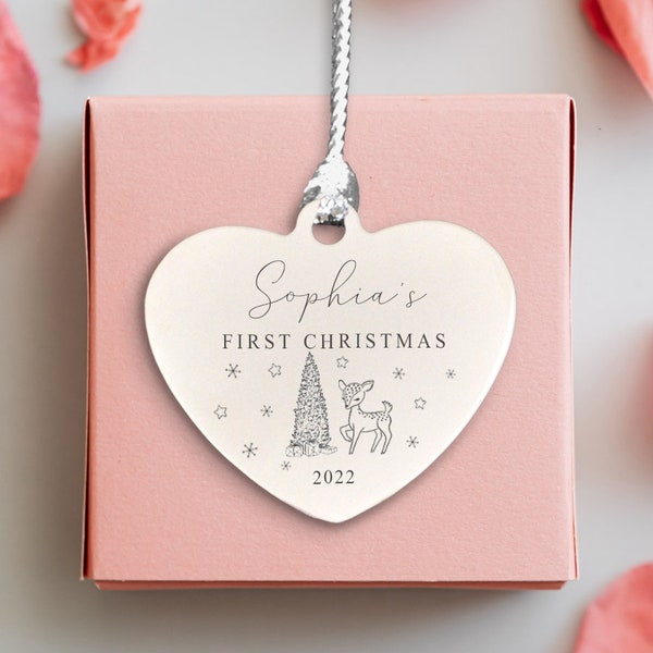Personalized Baby's First Christmas Ornament Bauble Keepsake Christmas Decoration Baby's First Xmas Decoration